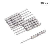 10pcs Phillips Screwdriver Bits S2 Crossed Head 40mm Length 4mm Diameter Round Shank Magnetic Bits 1.5PH00 2.5PH0 3PH1 4PH2 2PH0