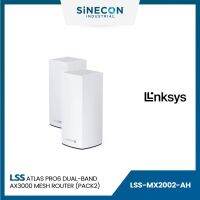 Linksys ลิงค์ซิส รุ่น MX2002-AH เร้าเตอร์ ATLAS PRO6 DUAL-BAND AX3000 MESH ROUTER (600Mbps+2402Mbps) (PACK2)