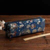 Creative Chinese Embroidery Pencil Bags Elegant Silk Brocade Embroidered Pencil Bag Gift for Friend Kid Student Stationery Pencil Cases Boxes