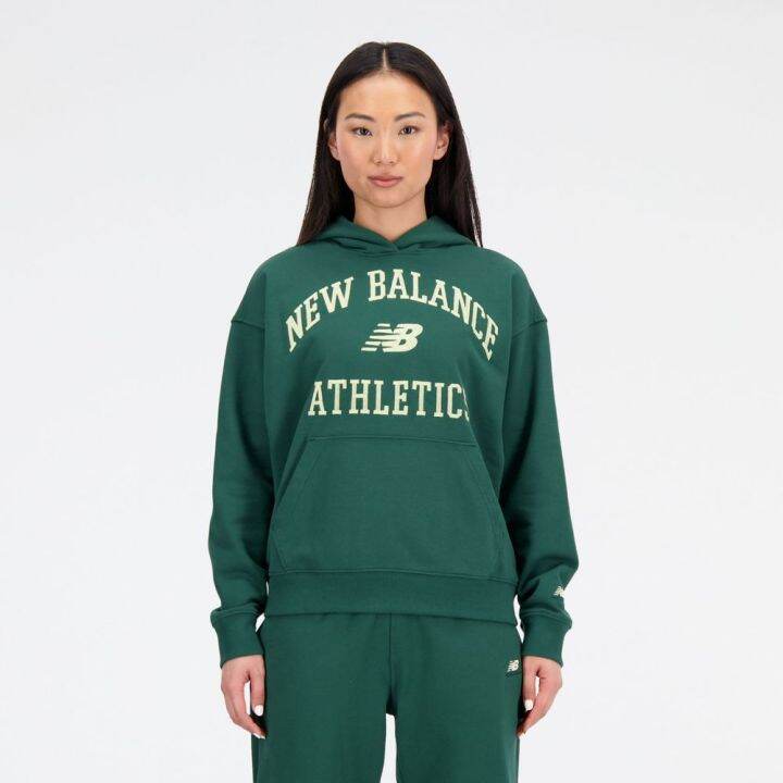 New Balance Womens Athletics Varsity Oversized Fleece Hoodie - Nightwatch  Green | Lazada Singapore