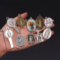 【CW】☽  Exorcism Pendant Necklace Jewelry Making Keychain Accessories Religious Zinc Alloy Medal