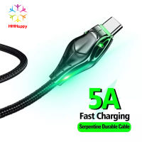 Charging Data Cable With Led Light Android 5A Fast Charging Line Compatible For Samsung Huawei Xiaomi