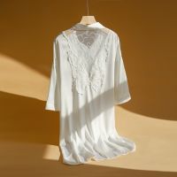 【 WYIN kitchen】 Sexy Nightgown for Women Hollow Back See Throught Butterfly Sleepwear Night Shirt Mini Nightwear Sleeping Wear 2022