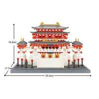 2626Pcs World Architecture Diamond Building Blocks จีนโบราณ Tang Paradise Palace 3D มินิบล็อกอิฐของเล่นสำหรับเด็ก