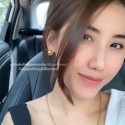 SNLESS GOLD MINI HOOPS TINARI 3 ต่างหูห่วง ทอง แสตนเลส แพ้ง่ายใส่ได้ บริการเก็บเงินปลายทาง