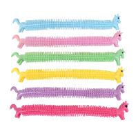 36pcs Worm Noodle Stretch String TPR Rope Anti Stress Toys String Fidget Autism Vent Toys Squishy for Children Christmas Gifts