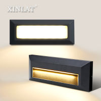 Outdoor Wall Lamps Waterproof Led Rectangle Stairs Light Aluminum Footlights for Stairway Gateway Garden Balcony Villa Lighting