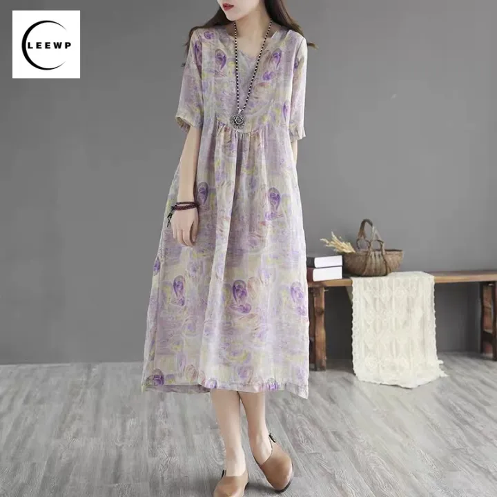 midi cotton summer dress