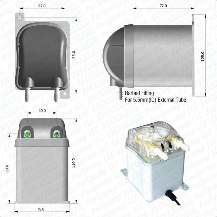 2023-new-f20540q-1000มิลลิลิตร-นาที30psi-12vdc-honlite-ปั๊มรีดท่อพร้อมหัวปั๊มแลกเปลี่ยนได้และ-pharmed-bpt-peristaltic-หลอด