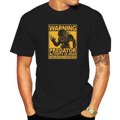 Men Tee Shirt Season Predator Activity is High Black T Shirt Men T-Shirt Design Vintage Printed Cotton
