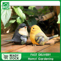 Homyl นกสวนแบบชนบทคู่ตกแต่งโต๊ะตกแต่งจำลองของขวัญคริสต์มาส
