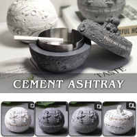 Creative Astronaut Moon Ashtray Art Cement Metal Large-capacity Portable Car Anti-ash Ashtray Home Decoration Crafts Gift