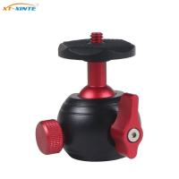 1/4 Screw Tripod Ball Head Panorama Mini Tripod Head Aluminum Alloy 135 Degrees Tilt Stand for Video Recorders Monitor Bracket