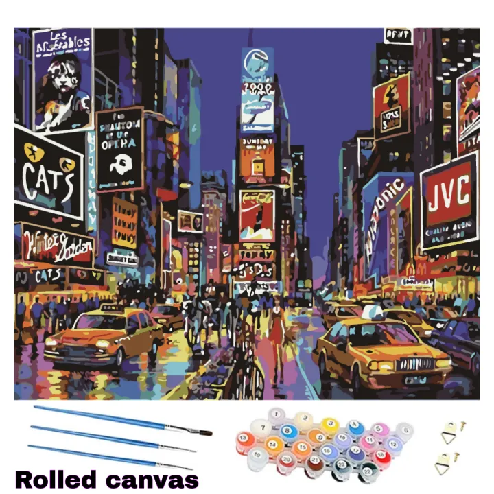 DIY Paint By Numbers New York City Main Street Hobbyist Kit Painting 40x50cm Lazada PH