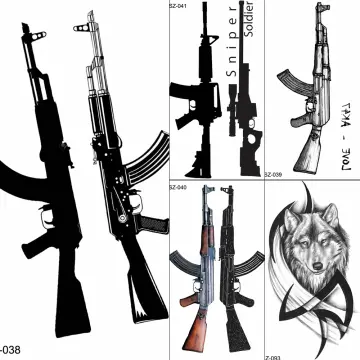 Premium Vector | Assault rifle . doodle style. assault rifle vector sketch  illustration