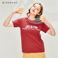 COD GIORDANO เสื้อยืดผู้หญิง Womens Printed crewneck tee 05390221