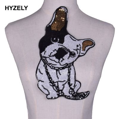 hotx【DT】 Cartoon Embroidered Stickers Sew Patches Bulldog Dog Washable Clothing Decoration NL302