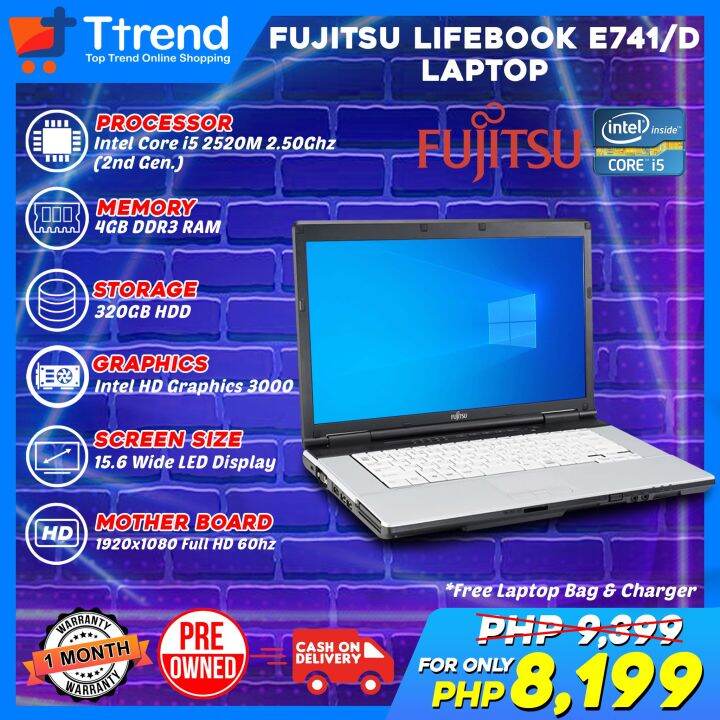 Fujitsu Lifebook E741/D Laptop Intel Core i5 2520m 2nd gen 4GB RAM
