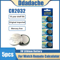 (ในสต็อก) 5ชิ้นเดิม3โวลต์ CR2032 CR 2032 DL2032 ECR2032 5004LC KCR2032ปุ่มนาฬิกา rem. เครื่องคิดเลขควบคุมของเล่น **