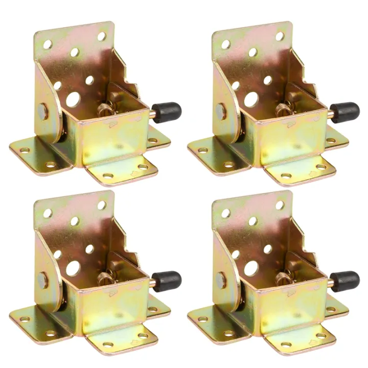 4Pcs/set Iron Locking Folding Table Chair Leg Brackets Hinges for Home