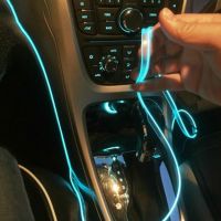 5M ภายในรถแสงบรรยากาศ LED Strip 5V DIY ยืดหยุ่น EL หลอดไฟเย็นพร้อม USB Auto ตกแต่ง Ambient Lamp