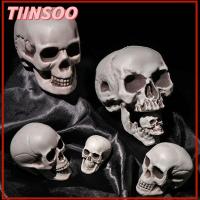 TIINSOO 1PC ทุกขนาด การตกแต่งบ้าน อุปกรณ์เกม อุปกรณ์ประกอบฉากฮาโลวีน ตกแต่งแขวน หัวกะโหลก โครงกระดูกมนุษย์