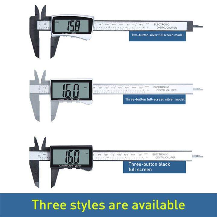 เครื่องวัดอิเล็กทรอนิกส์ดิจิตอลเครื่องวัดระยะเวอร์เนียเครื่องมือวัด-lcd-0-150คาลิเปอร์ดิจิตัลไมครอน