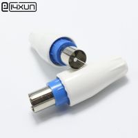 【Booming】 Buysob 2ชิ้น RF ทีวีชายปลั๊กปิดวงจรร่วมด้วยขาเสาอากาศทีวี RF Coaxial ปลั๊กอะแดปเตอร์เชื่อมต่อ