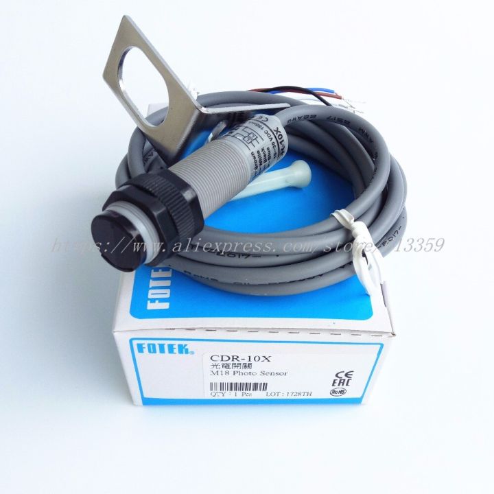 cdr-10x-fotek-m18-tubular-type-photoelectric-switch-sensors-100-photo-10-30-vdc