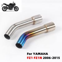 REALZION Motorcycle Exhaust Middle Link Pipe Slip on Muffler Pipe Escape For Yamaha Fazer FZ1 FZ1N FZ1000 FZ 1N 1000 2006 - 2015