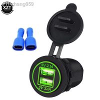 ✶⊙ Auto Car-Styling Vehicle Charger 5V 4.2A Dual USB Charging Socket Adapter Power Outlet for 12V 24V Motorcycle Car LED