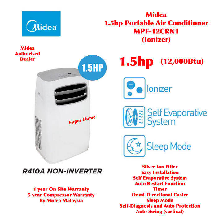 midea portable air cond mpf 12crn1