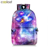 【LZ】℗✠✗  Universo estrela mochila adolescente meninos meninas galáxia planeta sacos de escola dos homens mochilas portátil crianças mochila escolar saco