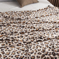 Animal Skin Leopard Zebra Sherpa Plush Blankets Winter Flannel Blanket For Double Bed Soft Warm Bedspread Travel Throw Blanket