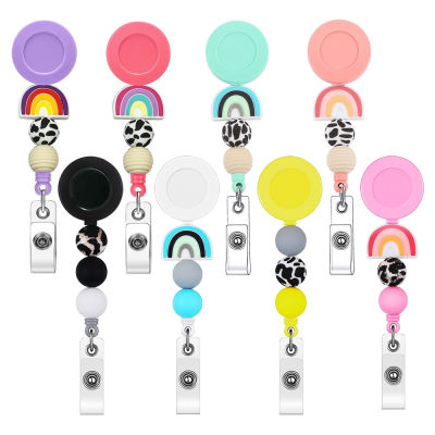 Ensuring Easy Identification And Access For Attendees. Durable Badge Holder Badge Holder For Events Badge Buckle Accessories Silicone Bead Retractable Buckle High Elasticity Identity Row Clip Reel Accommodate Multiple ID Cards
