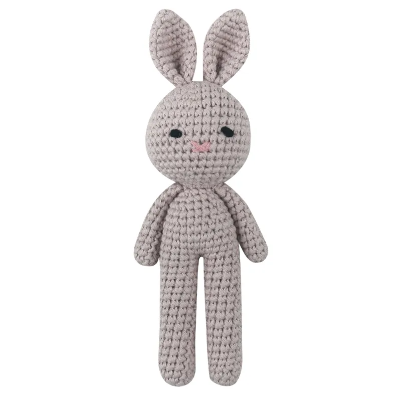 Cute Long Ear Rabbit Crochet Stuffed Animals Handmade Newborn Baby Knitted  Toy Baby Bunny Doll Photography Prop Crochet Knit Toy