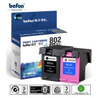 Befon ชุดตลับหมึก802xl อะไหล่สำหรับ Hp 802 Deskjet 1050 2050 3050 2150 3150 1010 1510เครื่องพิมพ์2540