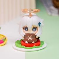 【CW】 Genshin Impact Paimon Food Theme Blind Box Toy Anime Character Caja Ciega Cute Kawaii Model Gift Doll Home Decore