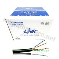 สายLAN CAT5E มีสลิง 305M UTP/PE OUTDOOR w / DROPWIRESINGLE JACKET Inter link รุ่น US-9015M