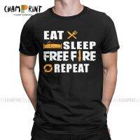 Men Eat Sleep Free Fire Repeat T Shirts Freefire Shooting Game Clothes Funny Short Sleeve Round Collar Tees T-shirts - T-shirts - AliExpress