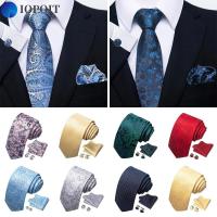 IOPOIT คลาสสิกแบบคลาสสิก Cravat ธุรกิจสำหรับธุรกิจ ผ้าไหมโพลีเอสเตอร์ เน็กไท อุปกรณ์เสริมเสื้อ การออกแบบใหม่ล่าสุด เนคไทสำหรับผู้ชาย สำหรับผู้ชาย