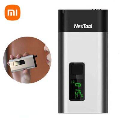 Xiaomi NexTool 4-In-1อุปกรณ์ตรวจแอลกอฮอล์ขนาดเล็ก LCD ดิจิตอลแบบพกพารถ Breathalyzer ที่ตัดกระจกคัดเตอร์ตัดเชือก Breathalyzer