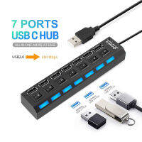 USB HUB  3.0/2.0 Hub 4 Port/7Port ตัวเพิ่มช่อง สายยาว 50cm ต่อเมาส์/คีบอร์ด/card reader  A30