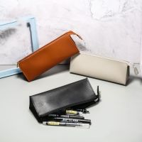 【CC】▤☁❍  leather Estuche Escolar School Supplies Trousse Stationery astuccio Pencilcase