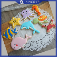 ? Homepet 8ชิ้น/เซ็ต Sea creature Cookie CUTTER มินิคุกกี้สำหรับ DIY baking biscuit Mold TOOL