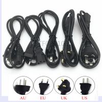 ℗■ AC85V-265V Power Cord Cable EU US UK AU Adapter 1.2M Cable 3 Prong Connector For PC Charge Power Supply 3D Printer