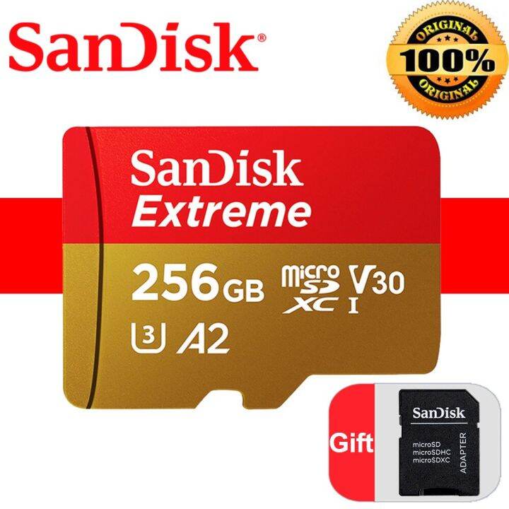 Sandisk Memory Card High Endurance Extreme PRO Micro SD Card V30 256GB U3 128GB 4K 64GB A2 C10