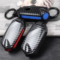 For Kia Stinger GT CK K9 K900 2018 2019 2020 2021 2022 2023 4 Buttons Car Key Cover Case Carbon Fiber+Silicone Auto Accessories