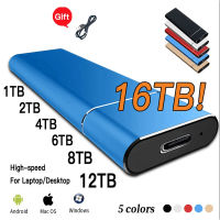 New Portable High Speed 16TB  8TB 4TB 2TB   M.2 SSD External Hard Disk for Mobile Phone or Computer