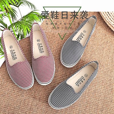 Spring new old cloth shoes female goose bottom single shoes elderly mother old Beijing canvas shoes non-skid soft bottom